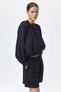 Dressy Linen-Blend Shorts
