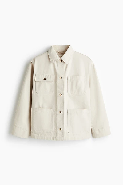 Jacket with Corduroy Collar