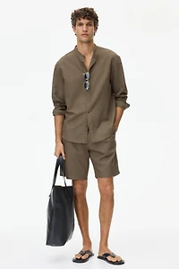 Relaxed-Fit Linen-Blend Shirt