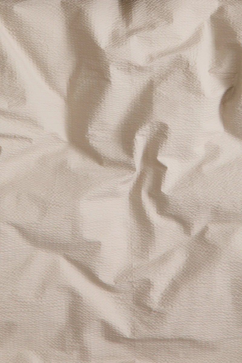 Ensemble très grand lit double en crépon de coton