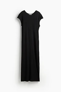 Linen-blend Midi Dress