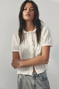 Blouse volantée en coton