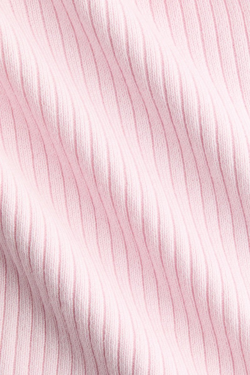 Rib-Knit Mock Turtleneck Top