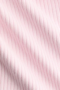 Rib-Knit Mock Turtleneck Top