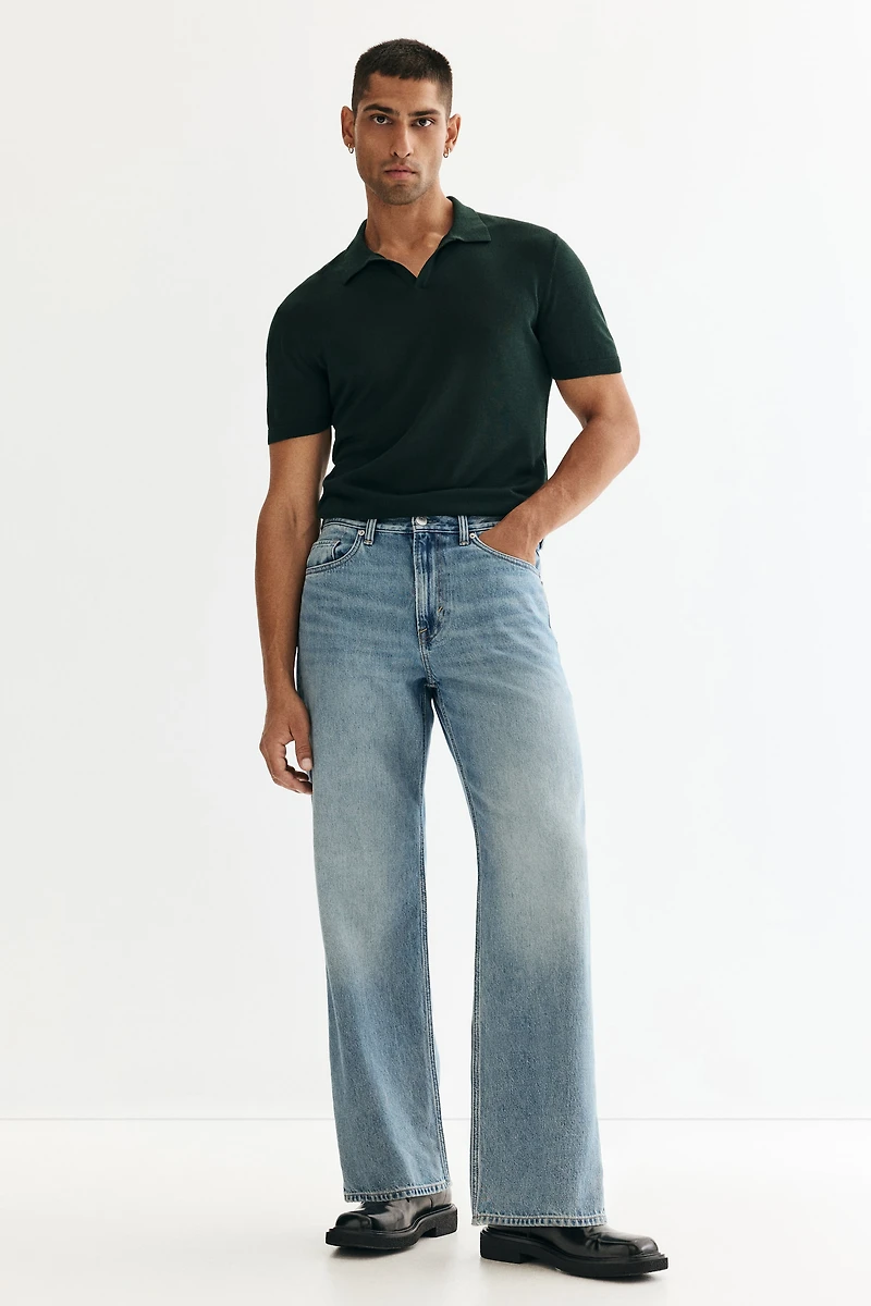 Regular-Fit V-Neck Polo Shirt