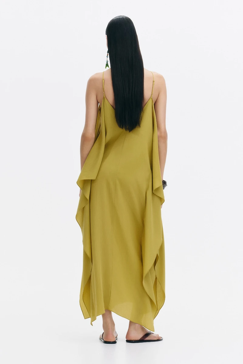 Robe en crêpe à effet drapé