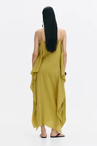 Robe en crêpe à effet drapé