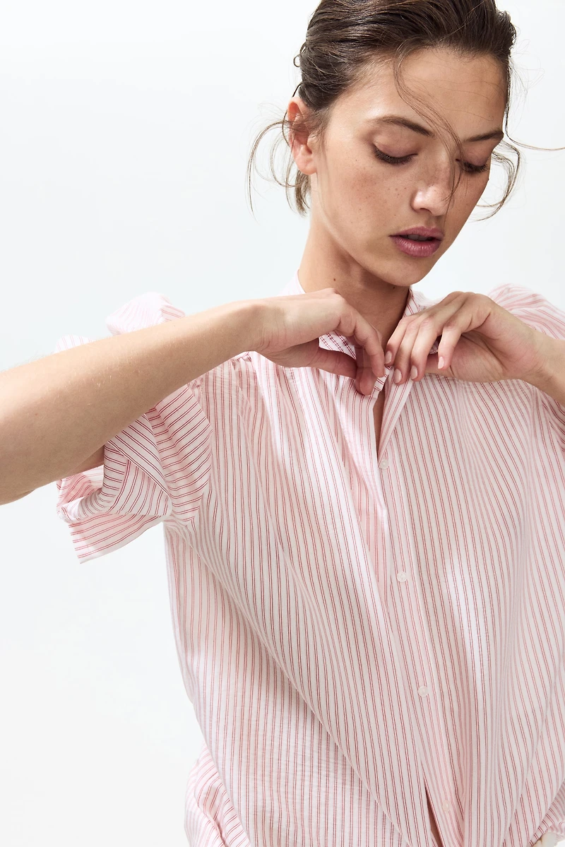 Blouse à manches bouffantes