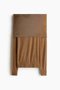 Haut à épaules dénudées en laine