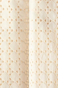 Eyelet-Embroidered Dress Pants