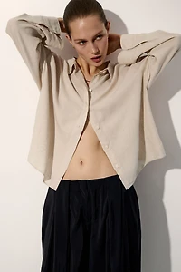 Chemise en lin mélangé