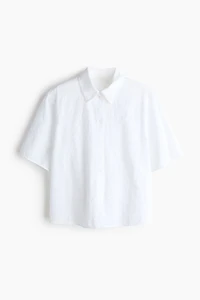 Oversized Eyelet-Embroidered Shirt