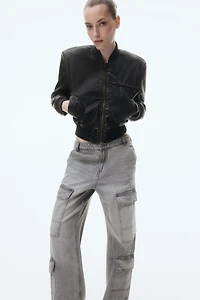 Denim Cargo Pants