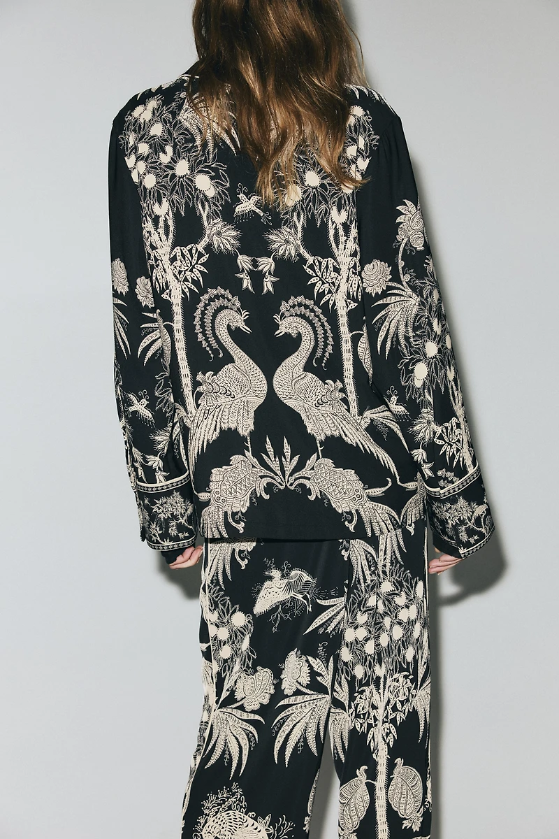 Printed Pull-On Pants