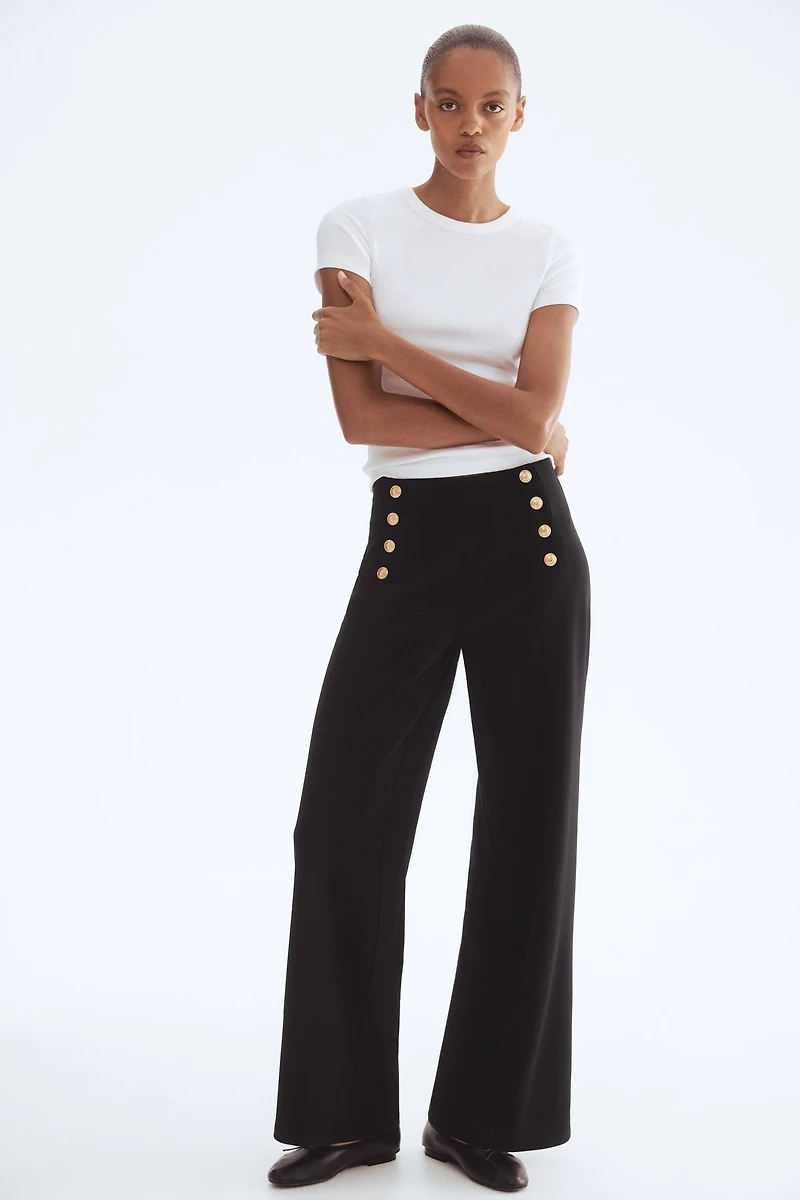 Button-front Pants