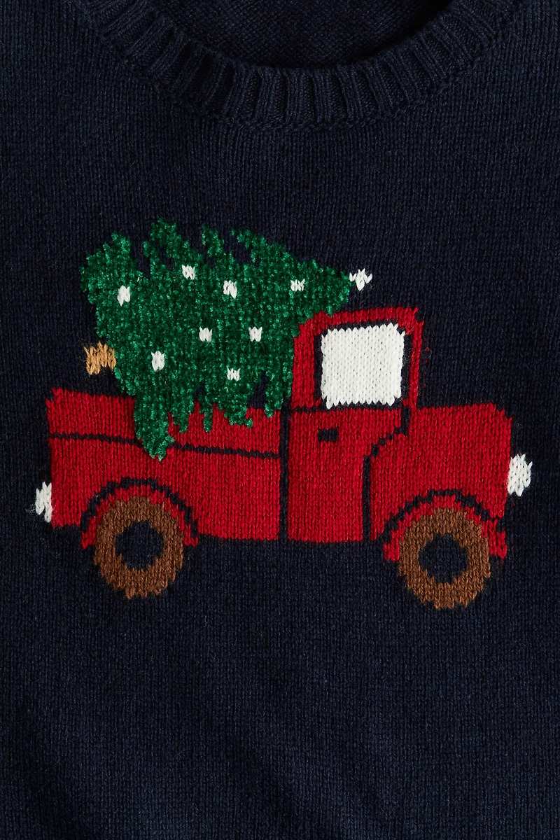 Jacquard-Knit Sweater