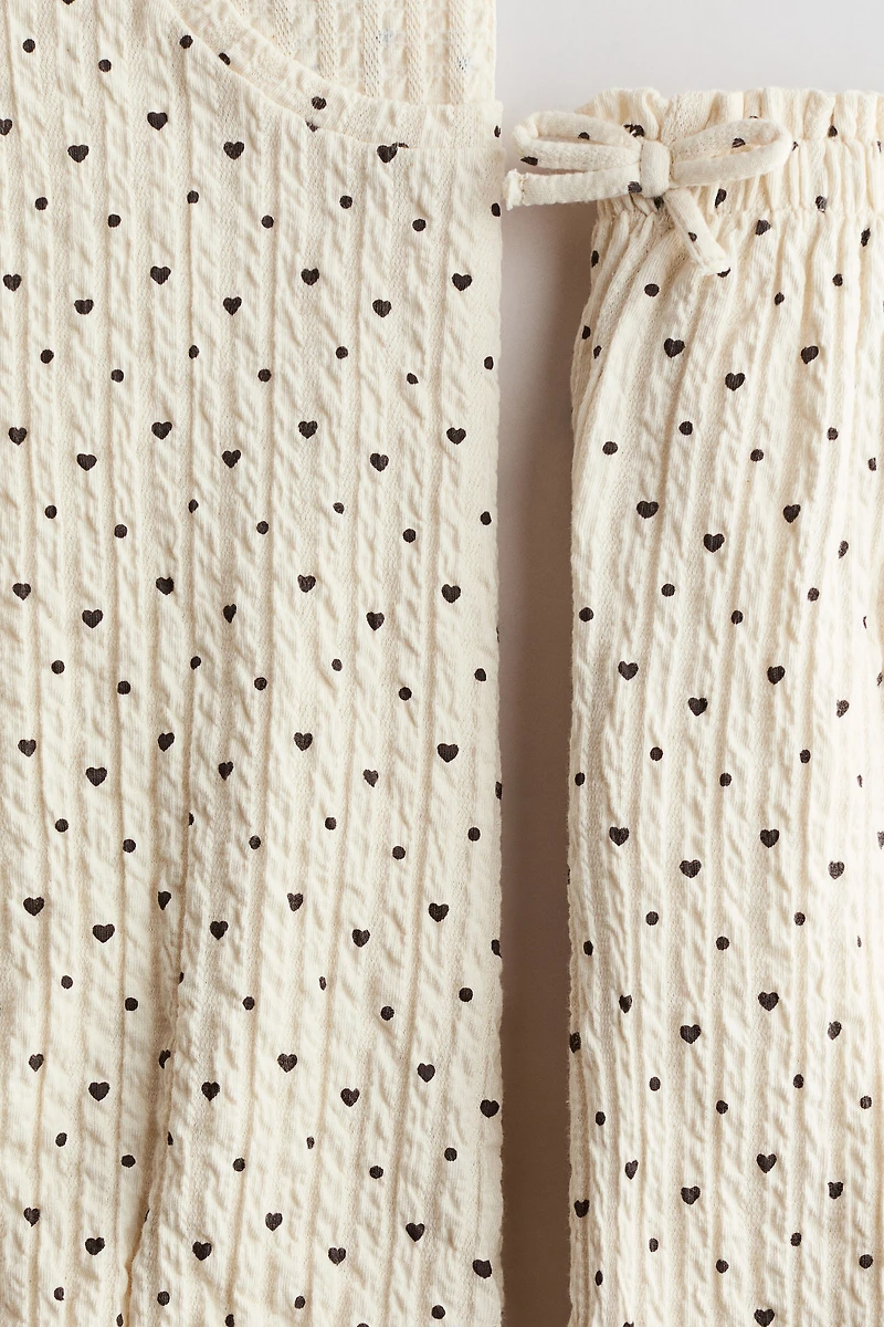 2-Piece Textured Jersey Set