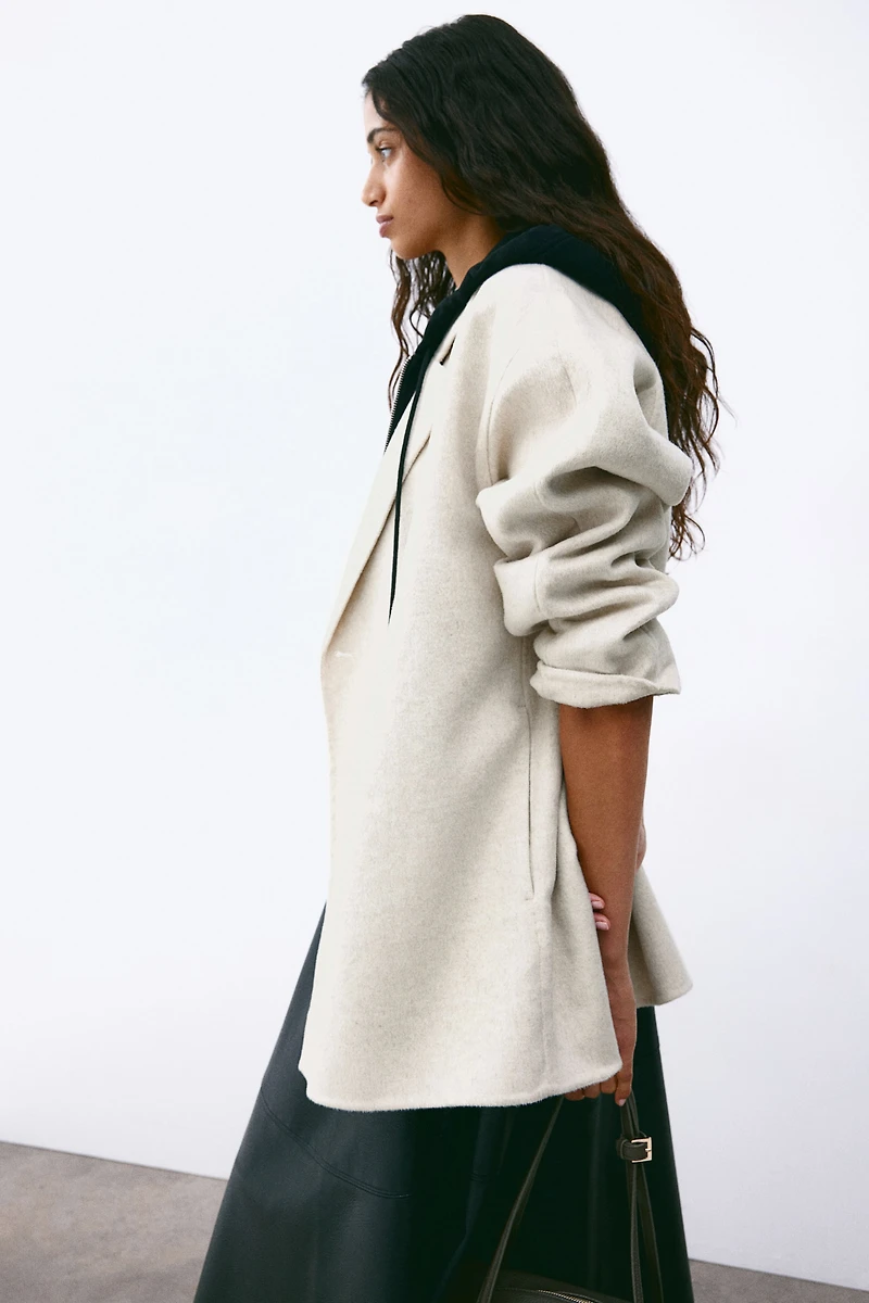 Manteau en laine mélangée