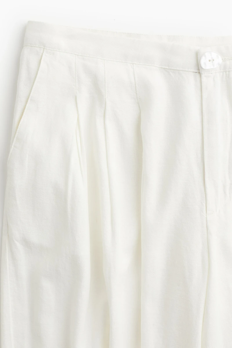 Pantalon de costume en lin mélangé