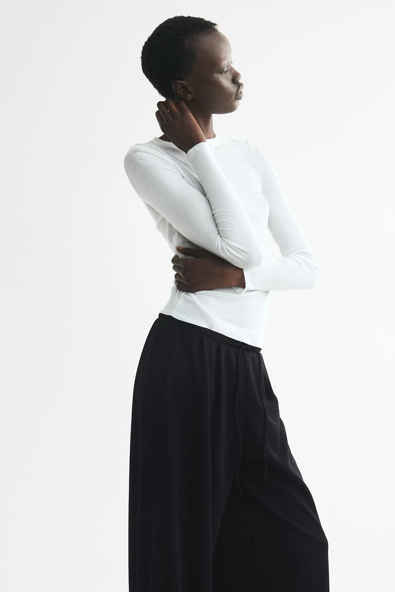 Pleated Drawstring Pants
