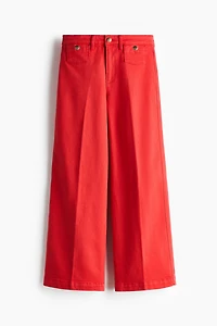 Wide High Waist Ankle Jeans