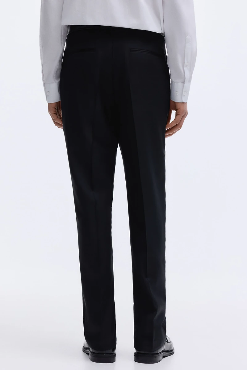 Regular-Fit Wool-Blend Tuxedo Pants