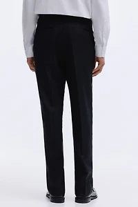 Regular-Fit Wool-Blend Tuxedo Pants