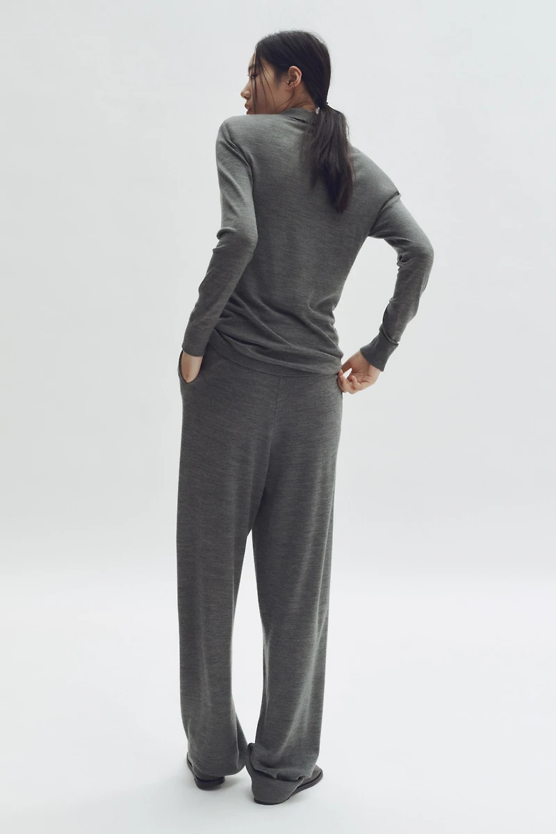 Wide-Leg Merino Wool Joggers