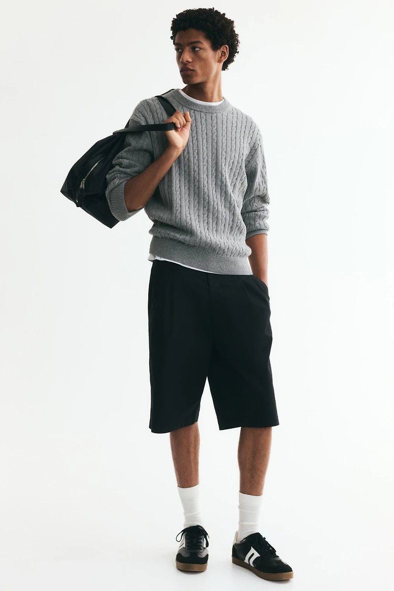 Regular-Fit Cable-Knit Sweater