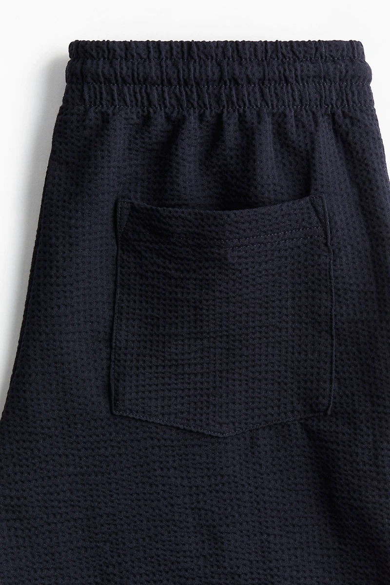 Regular Fit Waffled Shorts