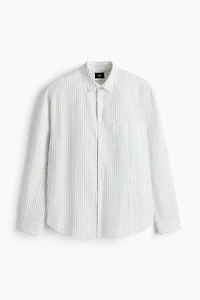 Relaxed-Fit Linen-Blend Shirt