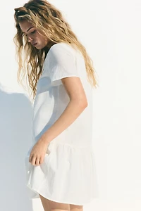 Flared-Hem Cotton Dress