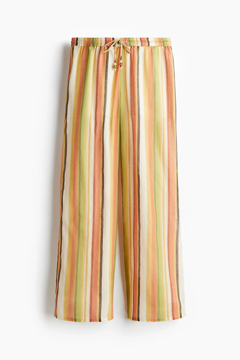 Wide drawstring trousers