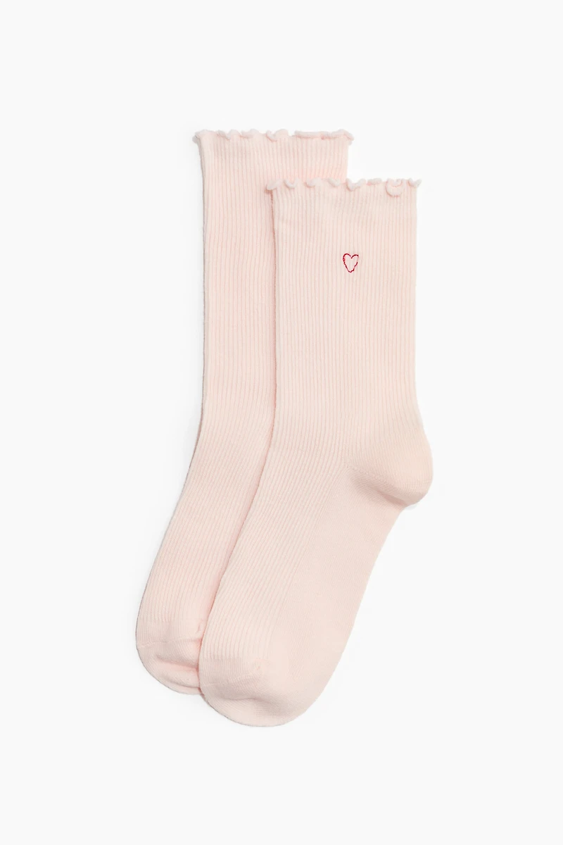 3-Pack Socks with Overlocked Trim