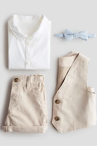 4-Piece Linen-Blend Dressy Set