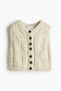 Gilet sans manches en tricot torsadé