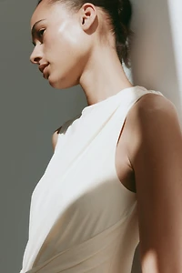 Asymmetric Twist-Detail Dress