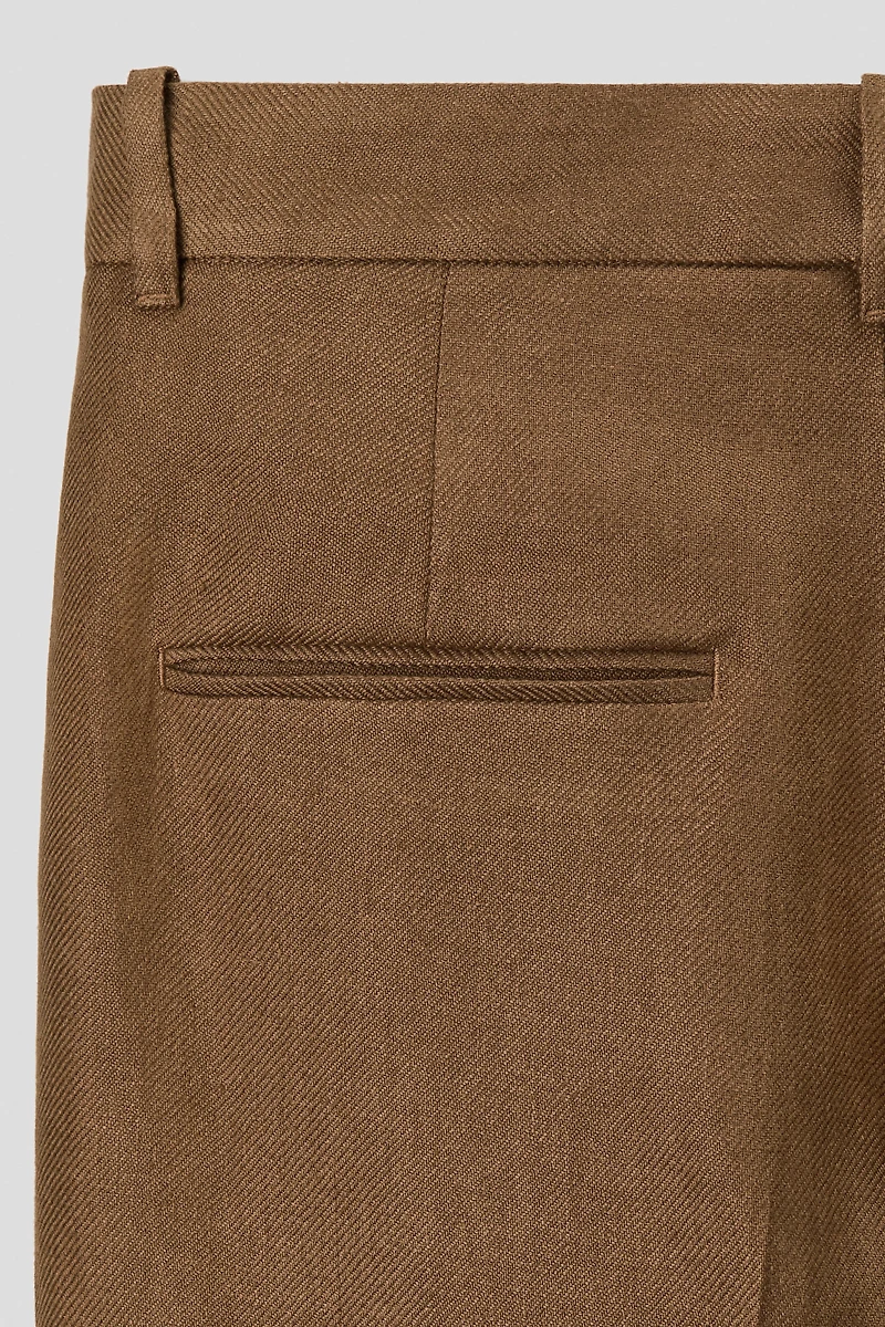 Pantalon ample en lin mélangé