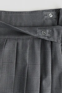 Pleated Twill Skirt