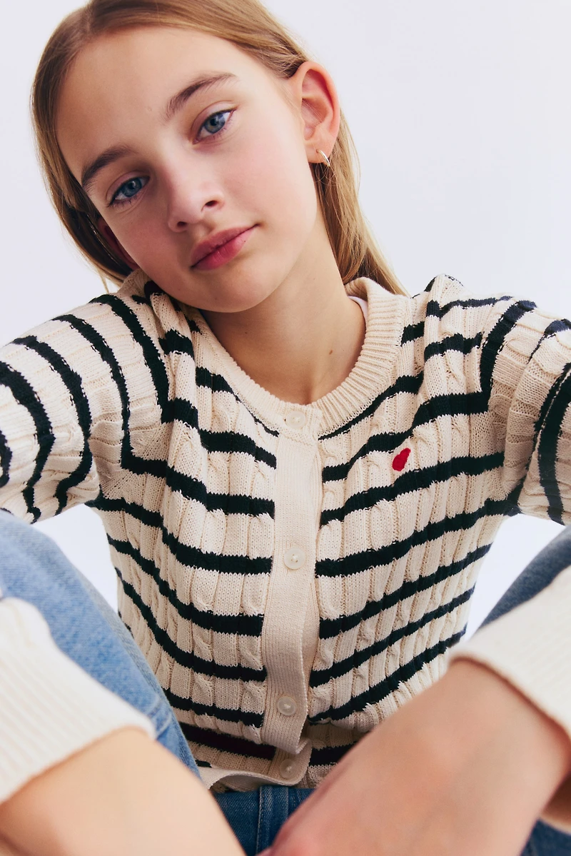 Cable-Knit Cardigan