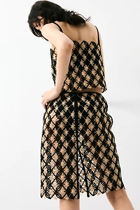 Crochet-Look Skirt