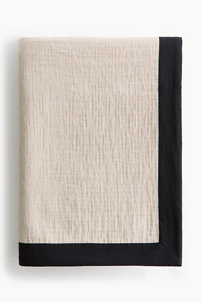 Jacquard-Weave Linen-Blend Bedspread