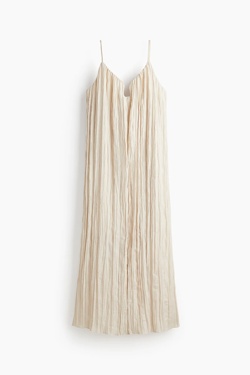 Robe froissée à bretelles fines