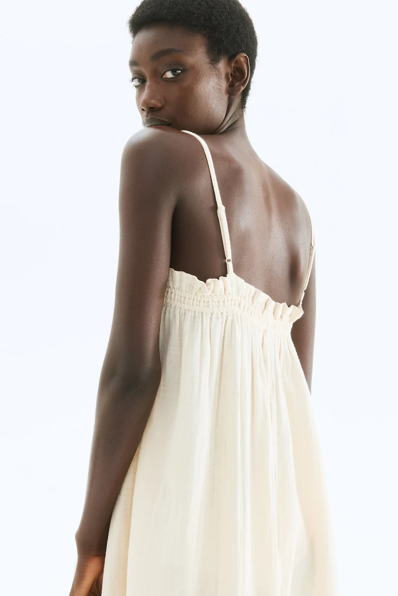 Robe à bretelles fines en mousseline