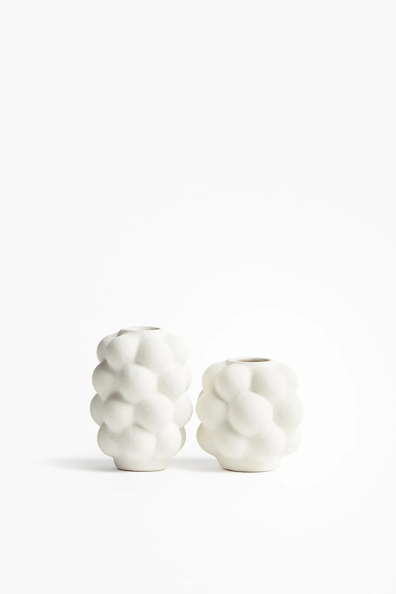 Lot de 2 mini vases en grès cérame