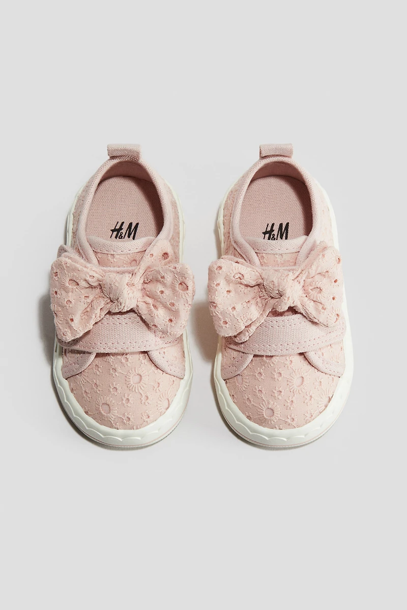 Embroidered-Detail Canvas Sneakers