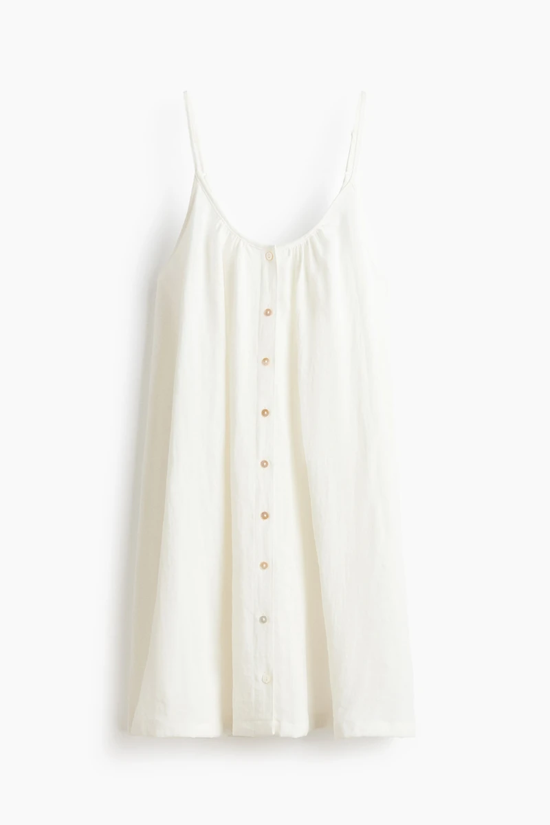 Button-Front Crêpe Dress