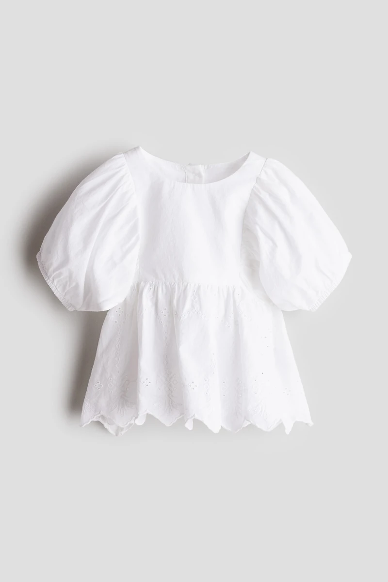 Blouse avec broderie anglaise