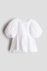 Blouse avec broderie anglaise