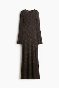 Robe maxi en tricot pointelle